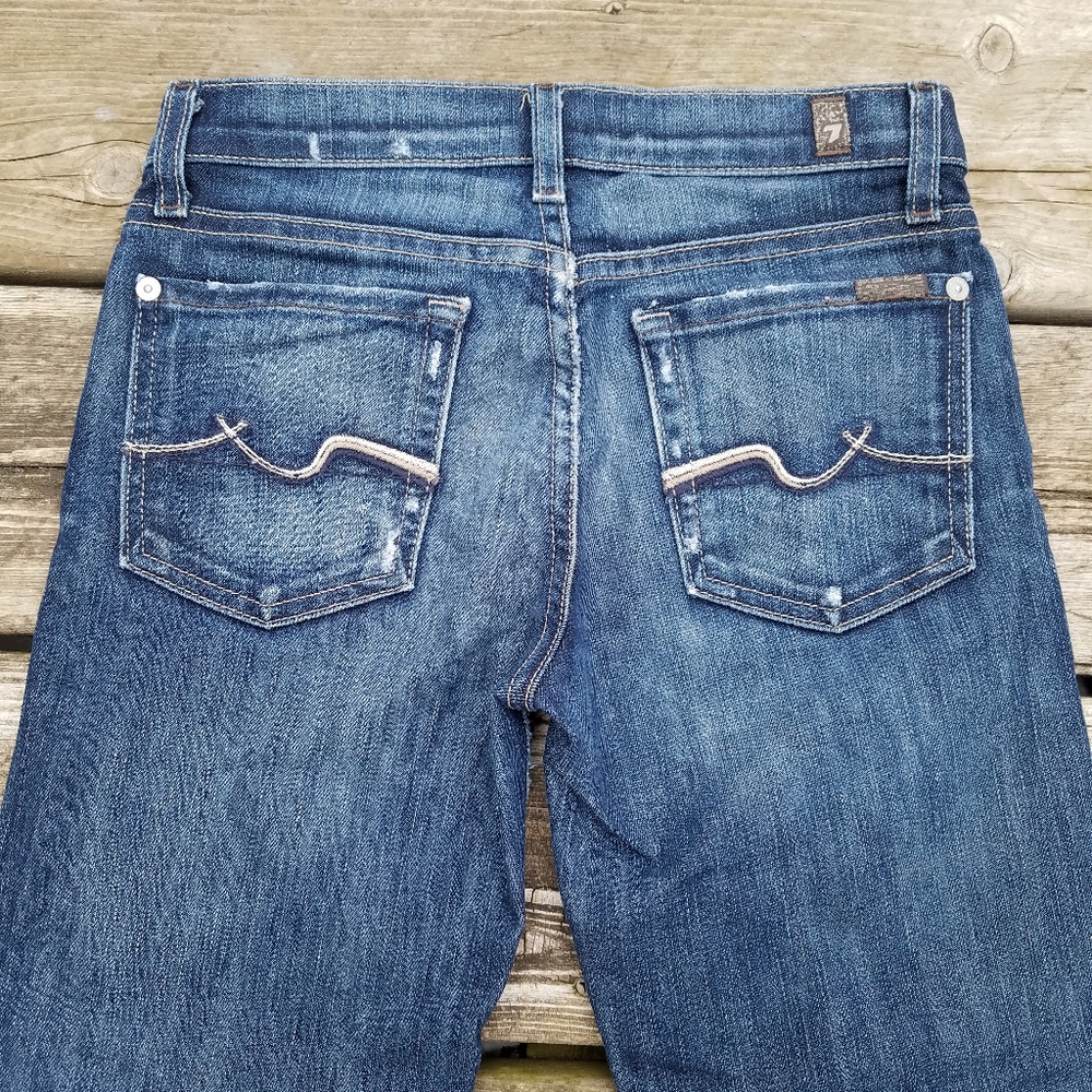Designer 7 For All Mankind distressed denim jeans - Picture 6 of 6
